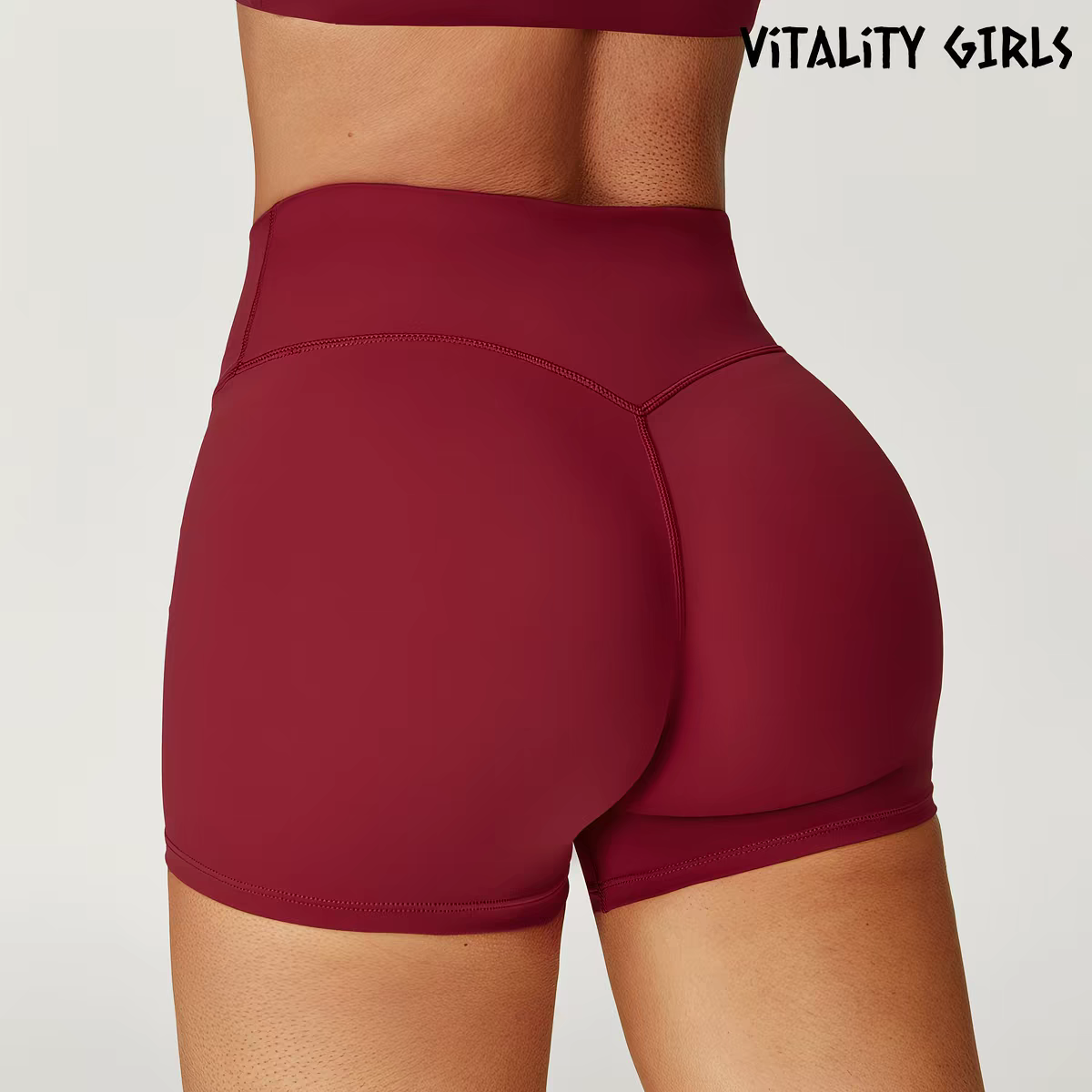 Women High Waist Quick Dry Seamless Yoga Shorts, Anti-Roll Up Tight 3/4 Sports Capris