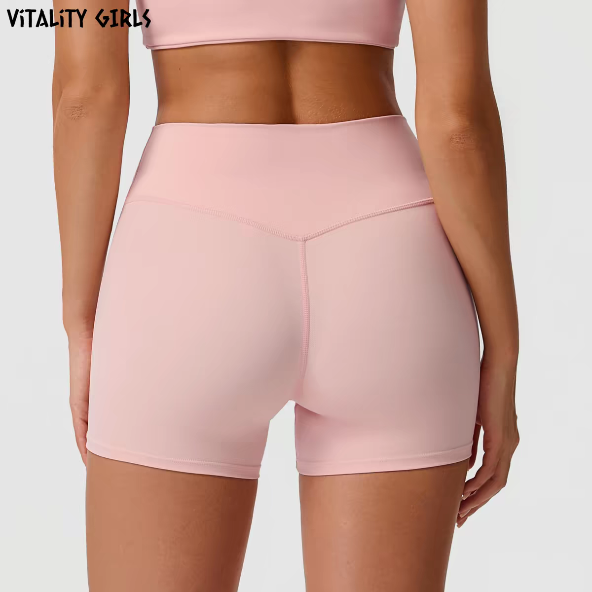 Women High Waist Quick Dry Seamless Yoga Shorts, Anti-Roll Up Tight 3/4 Sports Capris