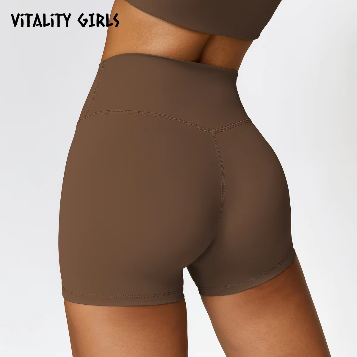 Women High Waist Quick Dry Seamless Yoga Shorts, Anti-Roll Up Tight 3/4 Sports Capris
