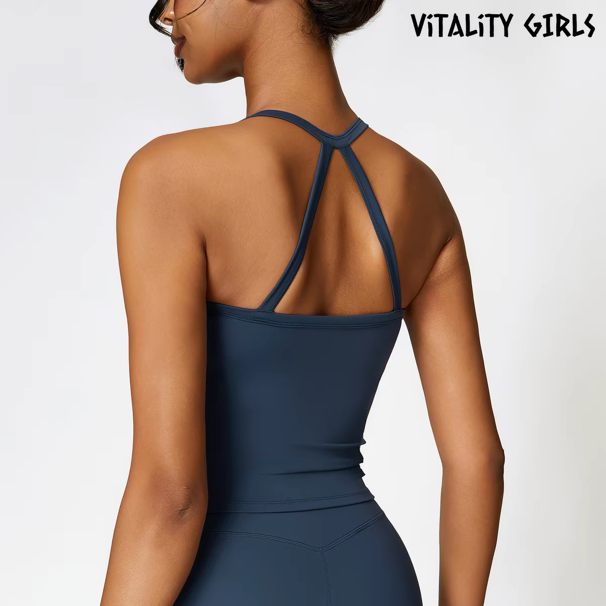 Open Back Yoga Tank Top | Built-In Bra Pad, Anti-Bounce, Quick Dry, Slim Fit Sports Cami