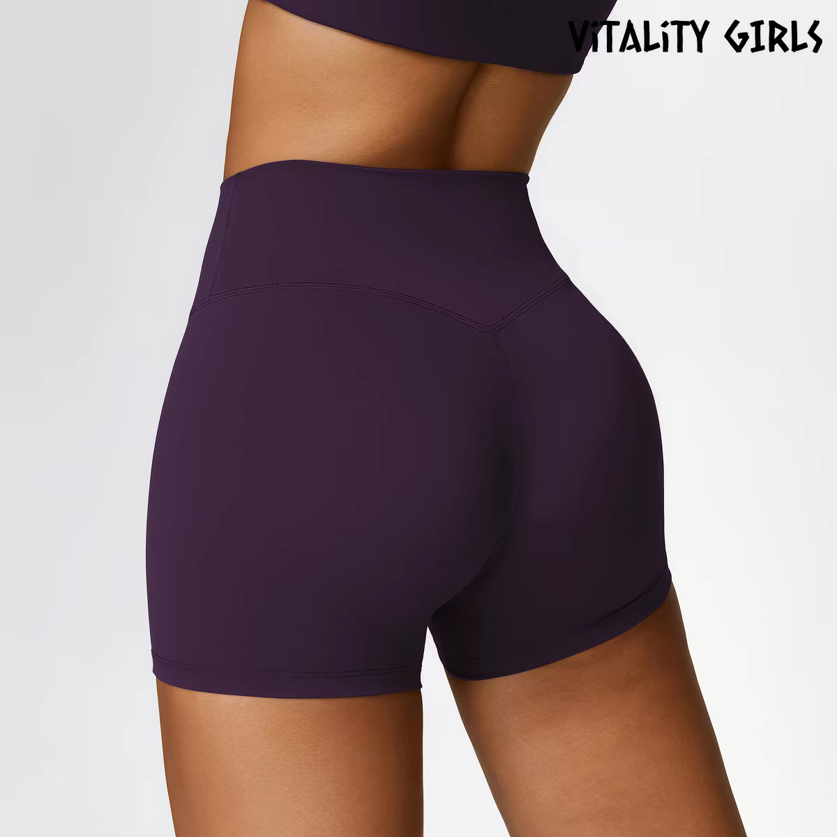 Women High Waist Quick Dry Seamless Yoga Shorts, Anti-Roll Up Tight 3/4 Sports Capris