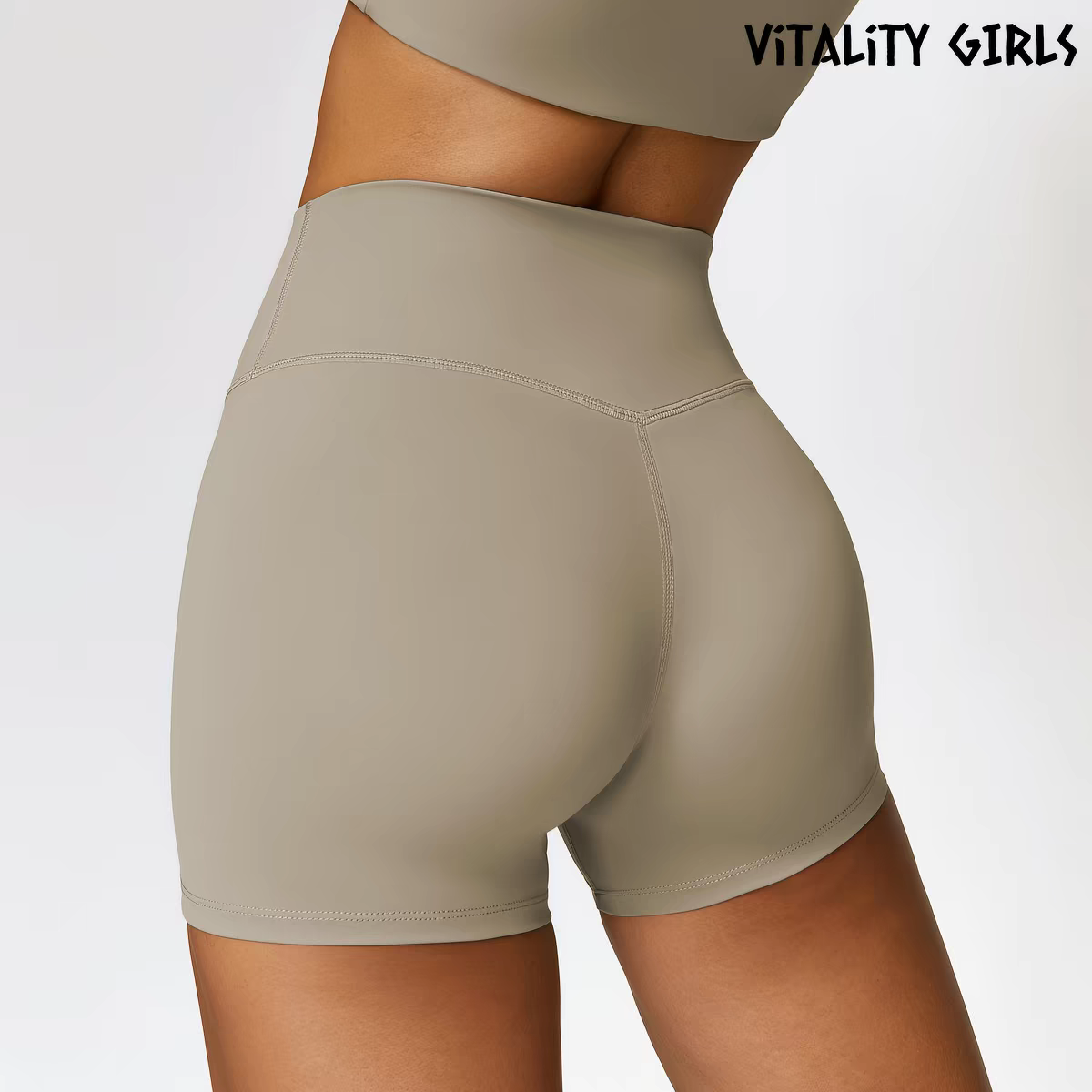 Women High Waist Quick Dry Seamless Yoga Shorts, Anti-Roll Up Tight 3/4 Sports Capris