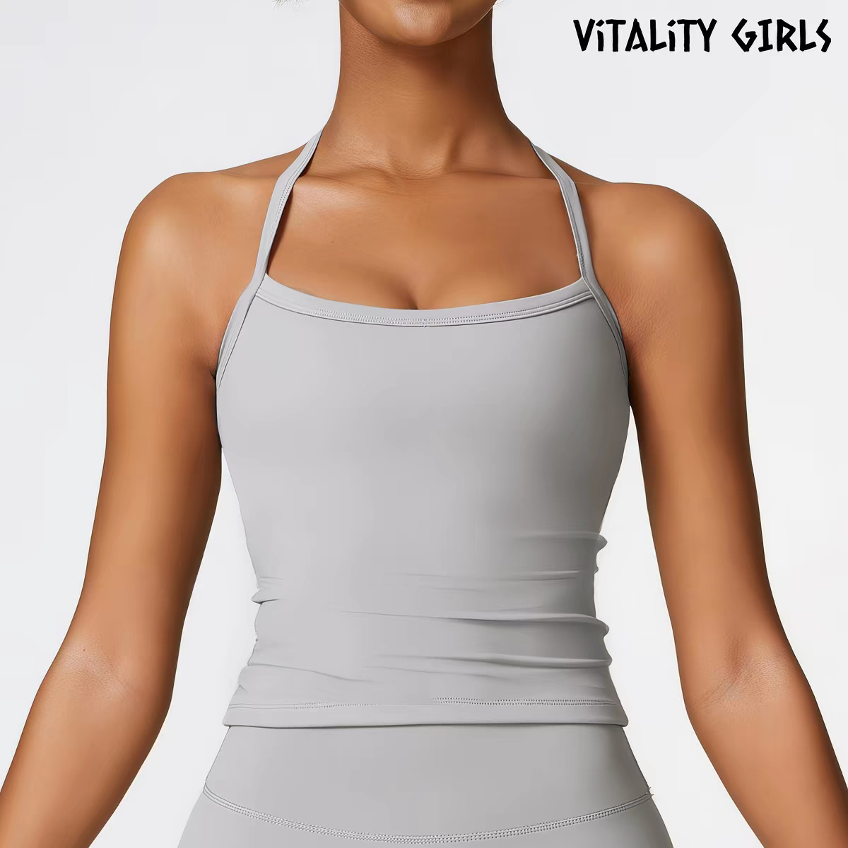 Open Back Yoga Tank Top | Built-In Bra Pad, Anti-Bounce, Quick Dry, Slim Fit Sports Cami